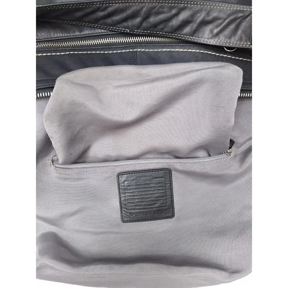 Coach black leather